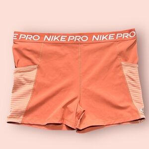 Nike Pro Women’s Tight Fit Athletic Training Shorts (Salmon / Peach)